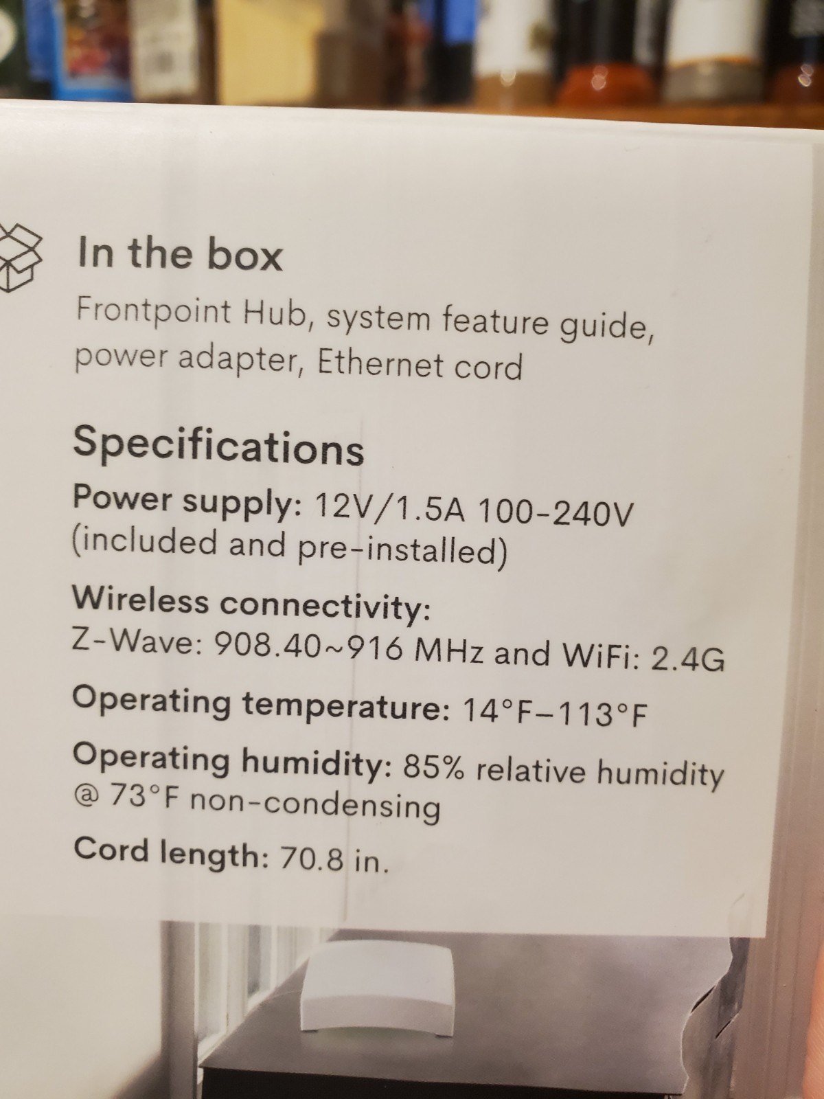 Frontpoint Hub Home Security System FPHUB2 And One Motion Sensor (A)