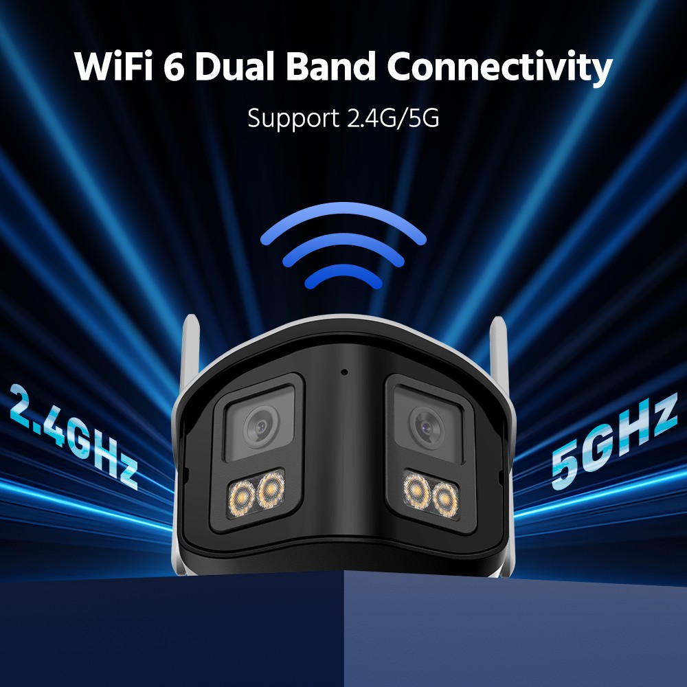 ANNKE 4MP Dual Lens Wireless Security IP Camera Two Way Audio Color Night Vision