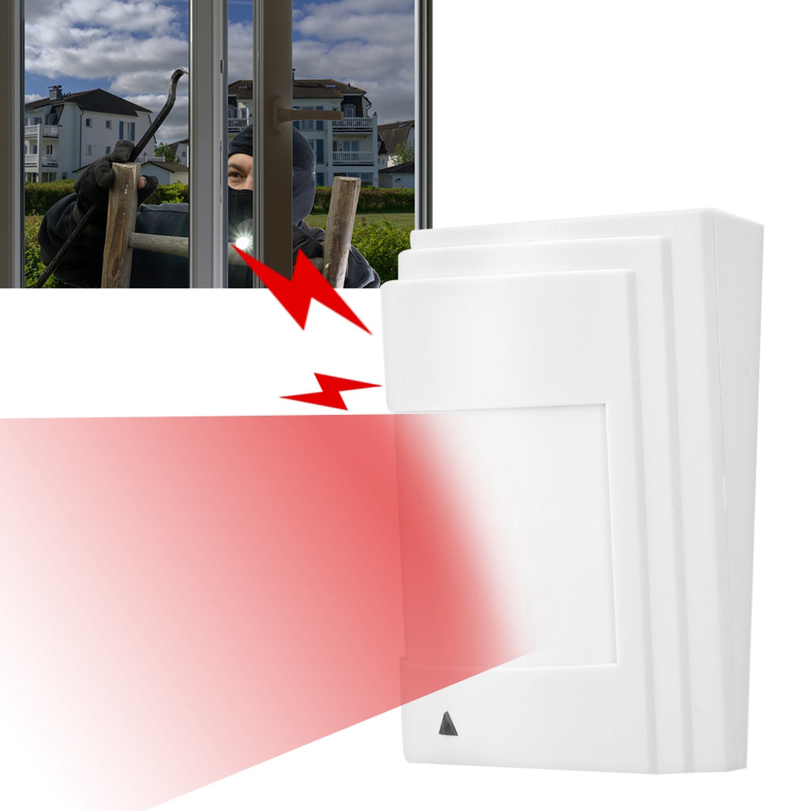 Wired Passive Infrared Motion Sensor Dual PIR Detector Warning Alarm Security