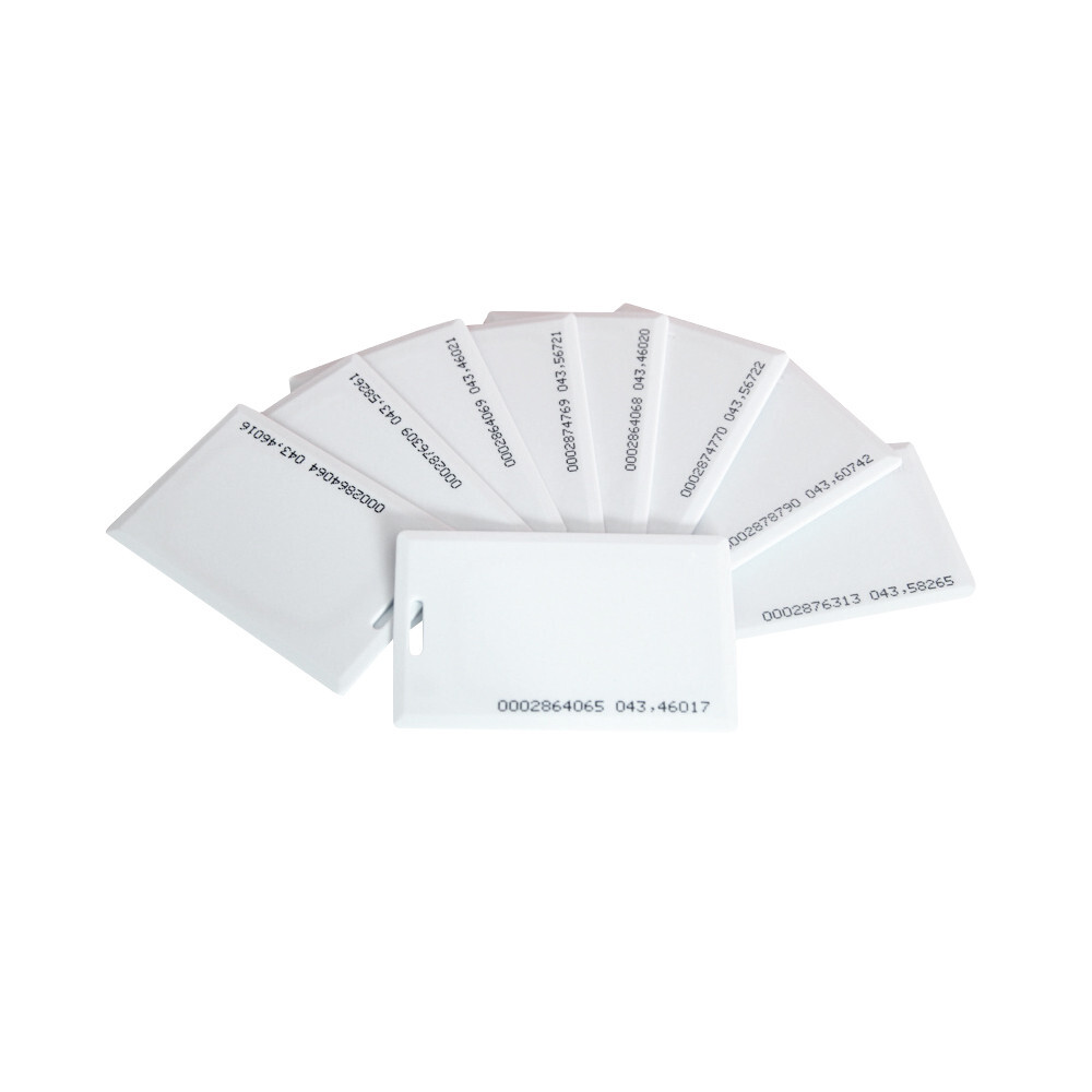Clamshell 2MM Thickness 125KHZ EM4100/4102 RFID Access Control System card 50pcs