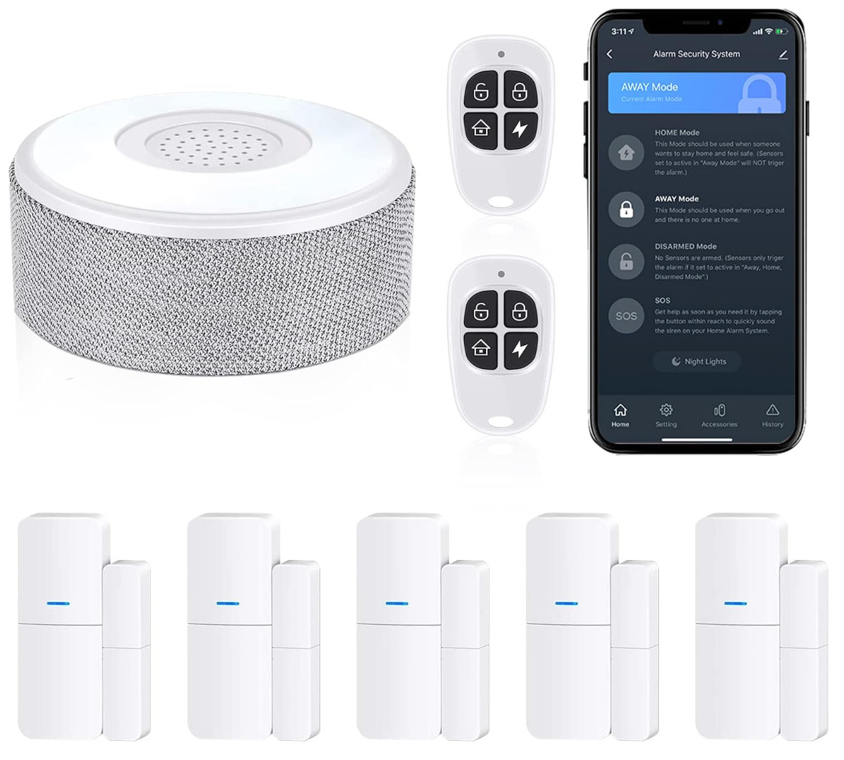 Sistema De Alarmas Para Casa Kit Seguridad Wifi Inalambricas Puertas Y Ventanas