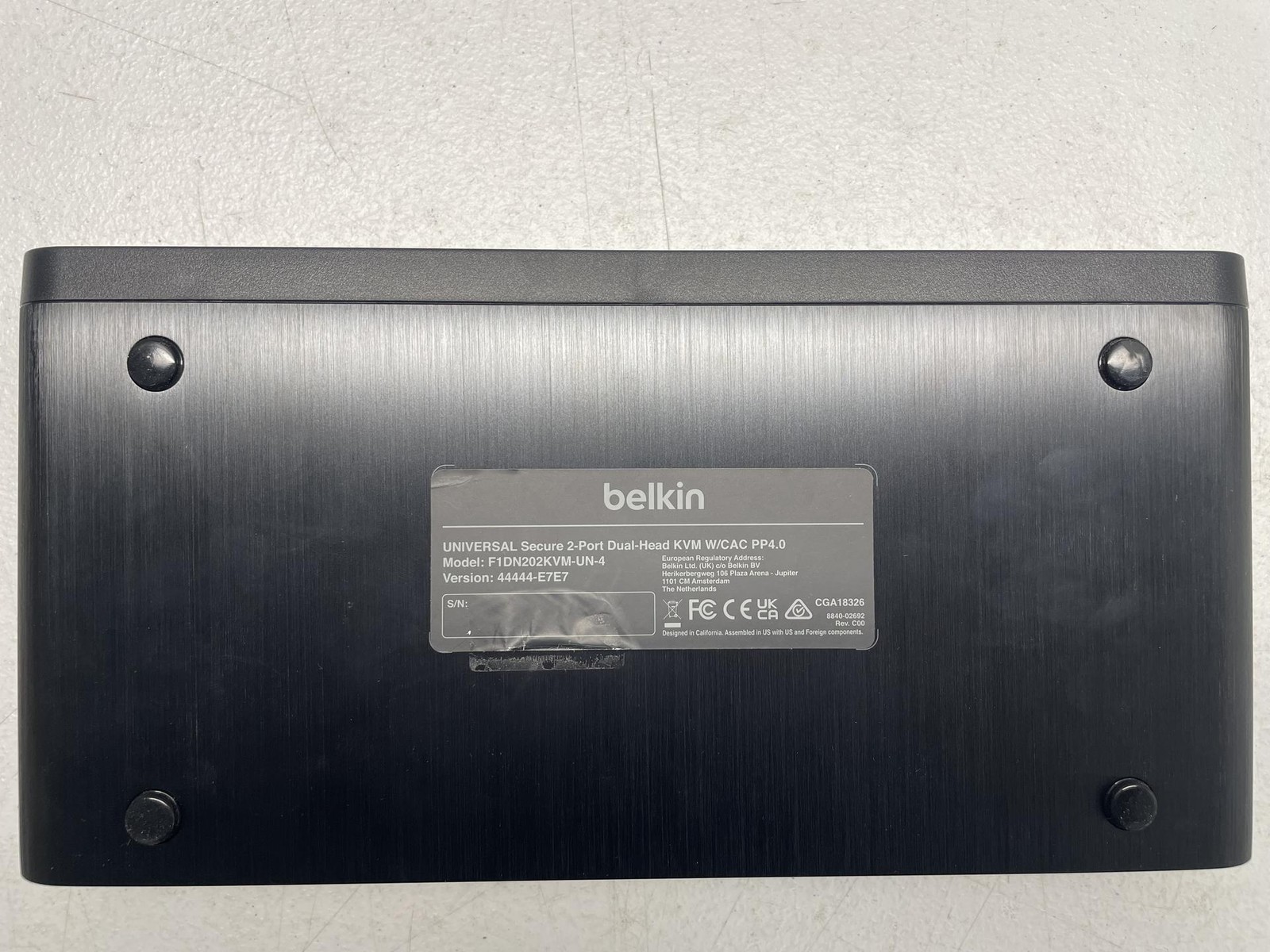 Belkin Universal 2nd Gen Secure F1DN202KVMUN4 KVM Switch, 2-Port Dual Head w/CAC