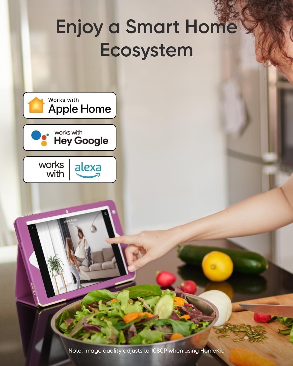 eufy Security 4K Indoor Camera E30 -No Subscription,Pan & Tilt,AI 3k, White
