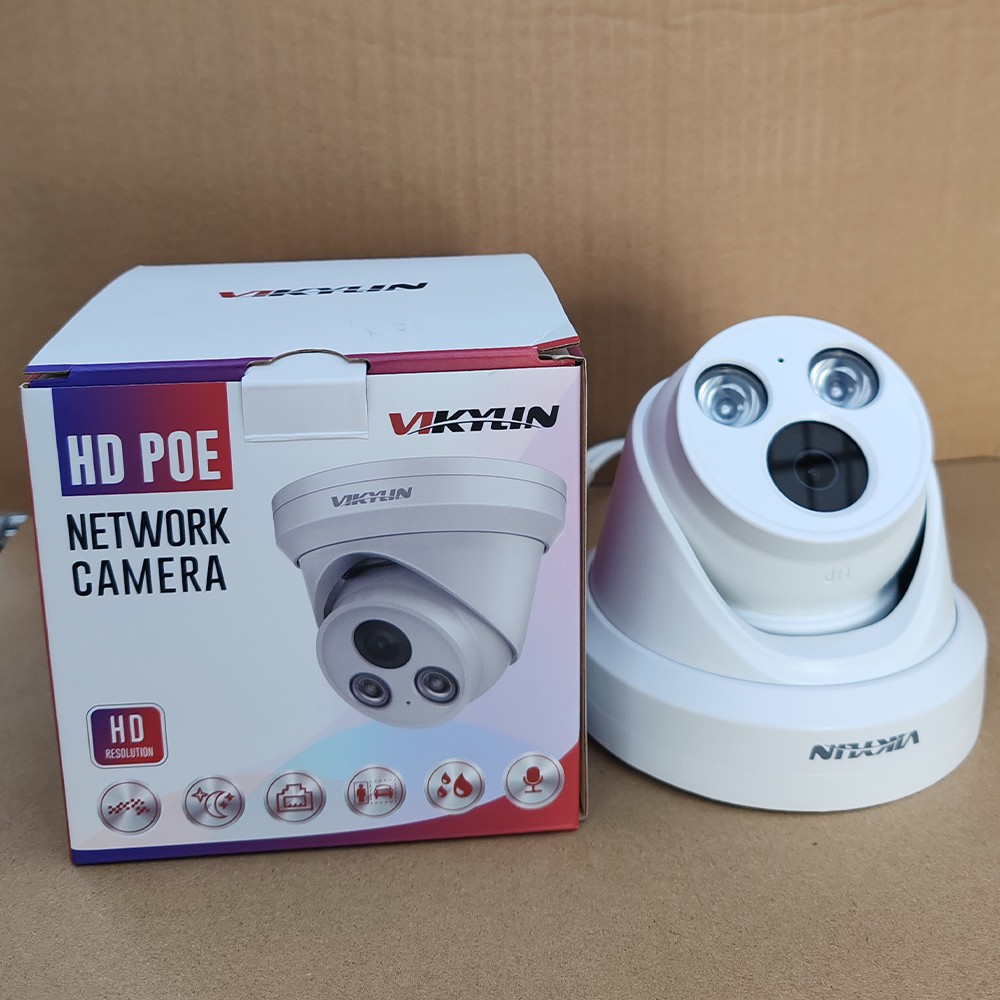 Vikylin CCTV System 16CH NVR Turret Night Version MIC POE 5MP IP Camera Set lot