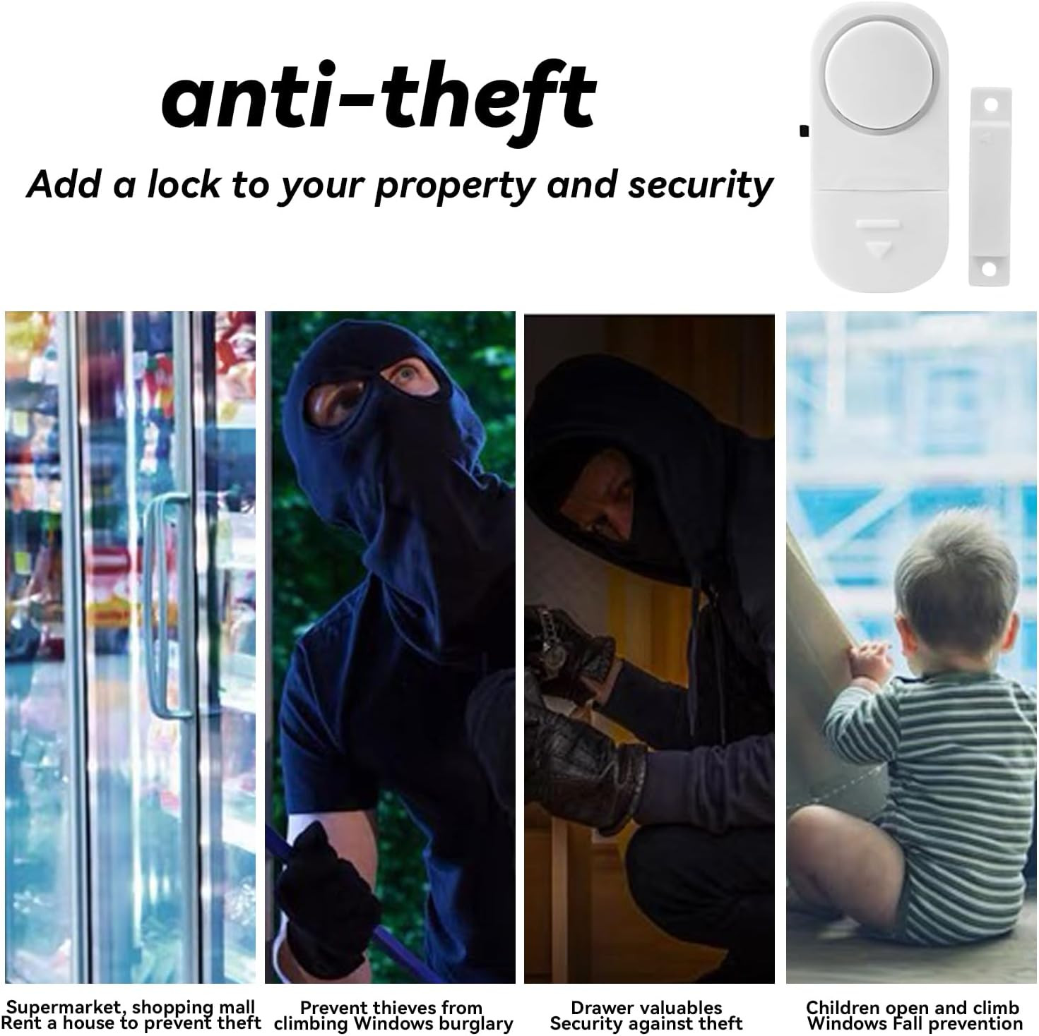 Wireless Home Window Door Burglar Security Alarm System Magnetic Sensor lot