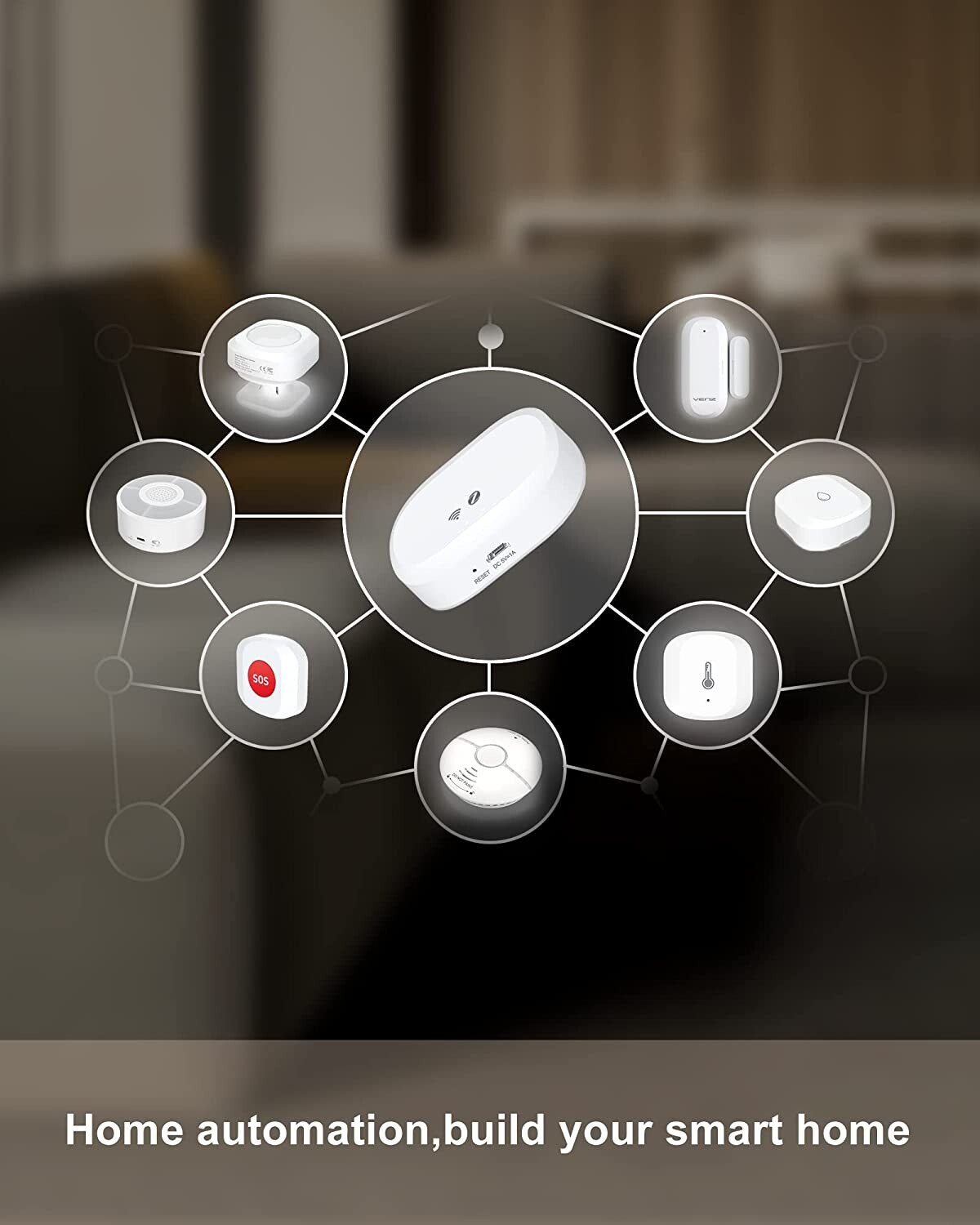 Wireless Home Security System 4 Pc Kit App Alert Alexa Google Assistant Sealed