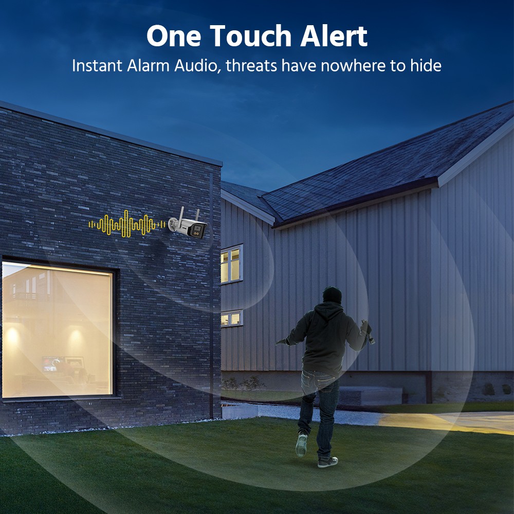 ANNKE 4MP Dual Lens Wireless Security IP Camera Two Way Audio Color Night Vision