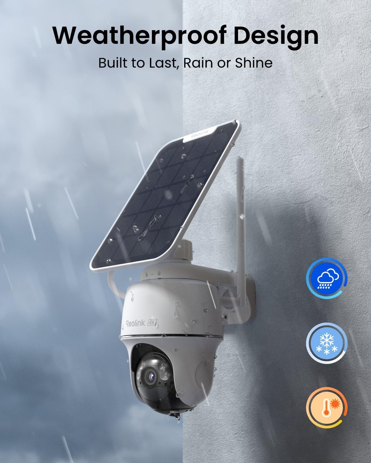 REOLINK Argus PT Ultra First 4K Solar Security Cameras 1-Cam White, White