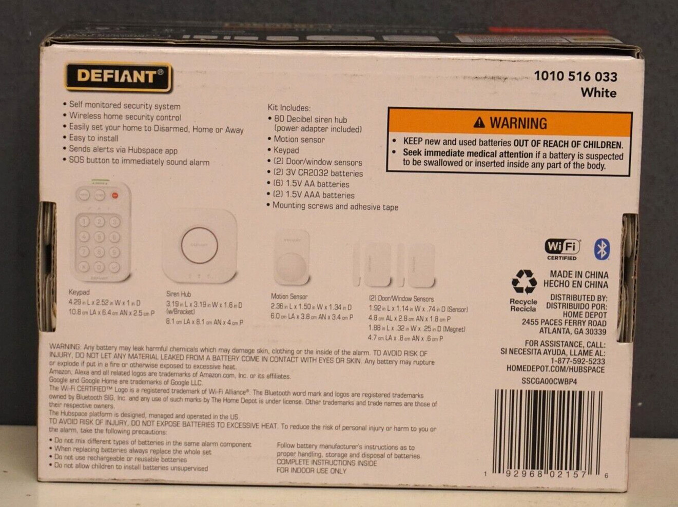 Defiant Smart Home Alarm System with WiFi and Bluetooth Powered by Hubspace