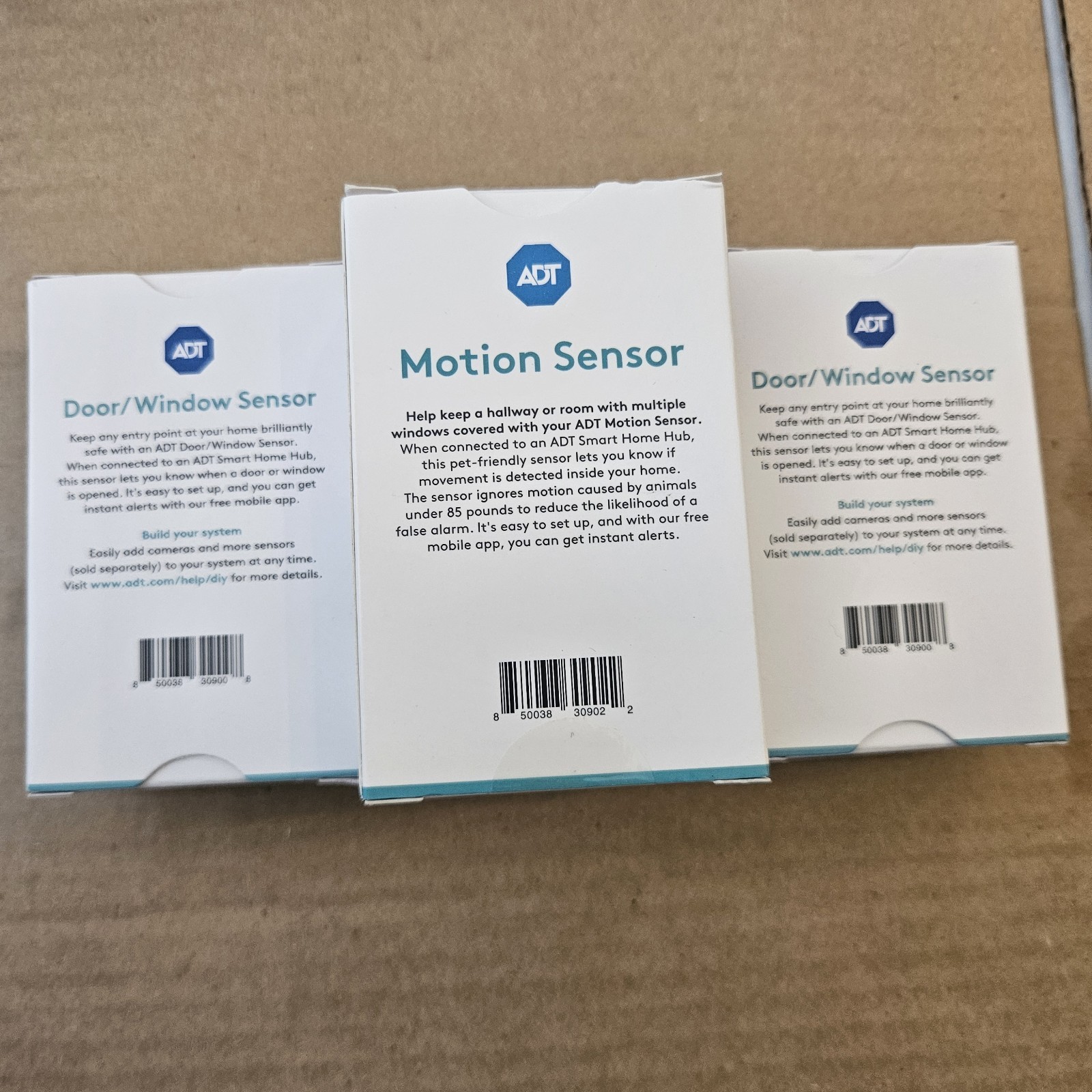 ADT Self Setup Smart Home Motion Sensors Alarm Lot Of 3