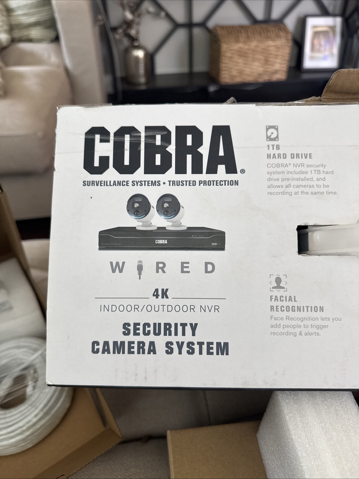 Cobra 4k 2 Camera Security System New Sealed Surveillance Night Vision