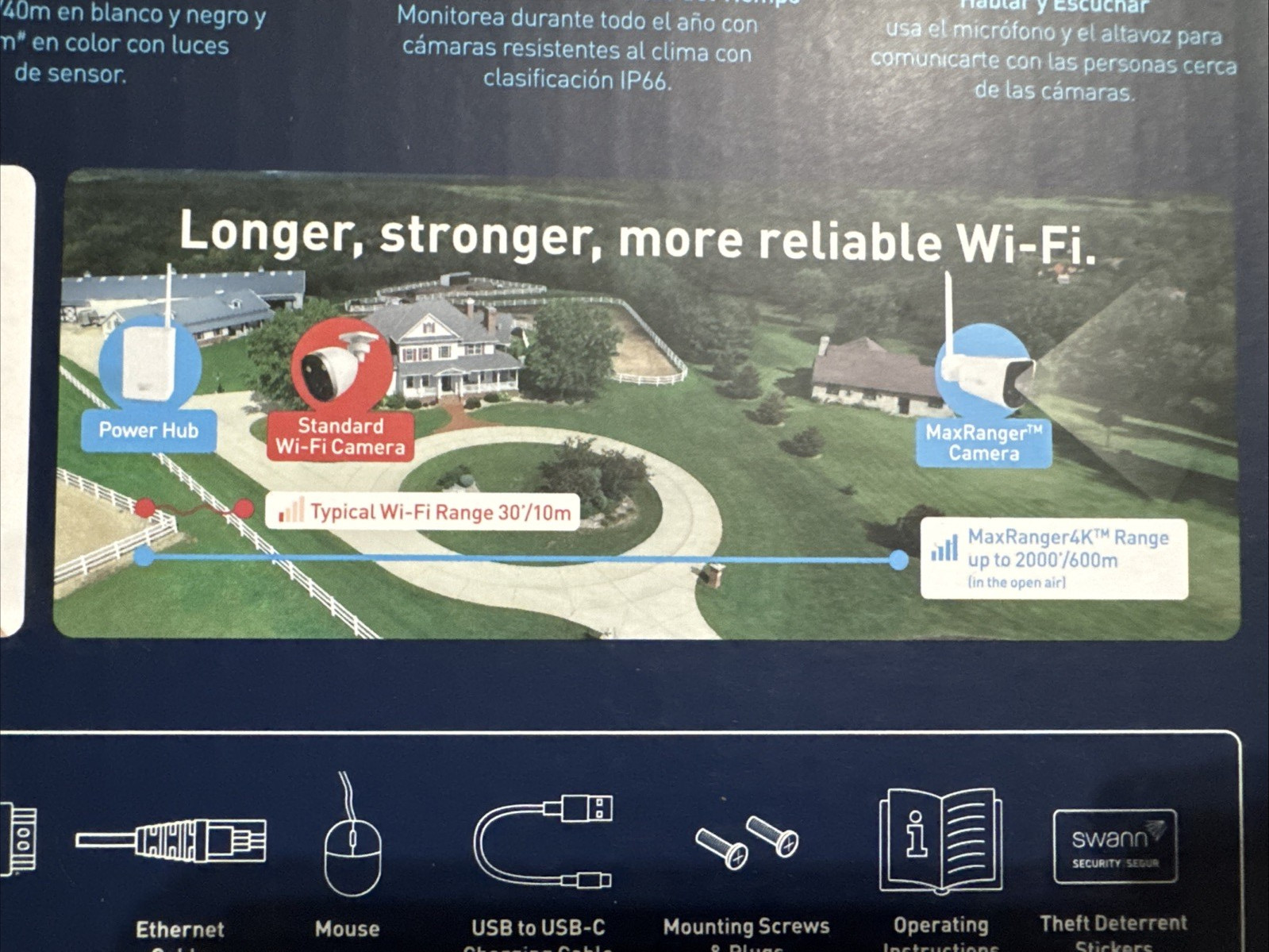 Swann MaxRanger Version 2 4K Solar Wireless Security System Base Station + 2 Cam