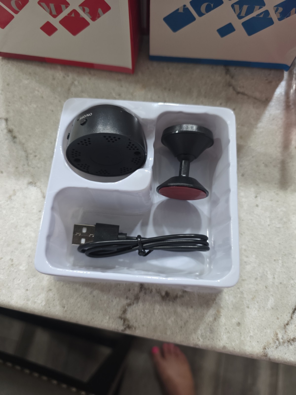 IP Camera Wired Surveillance Black with Mount USB Cable Network