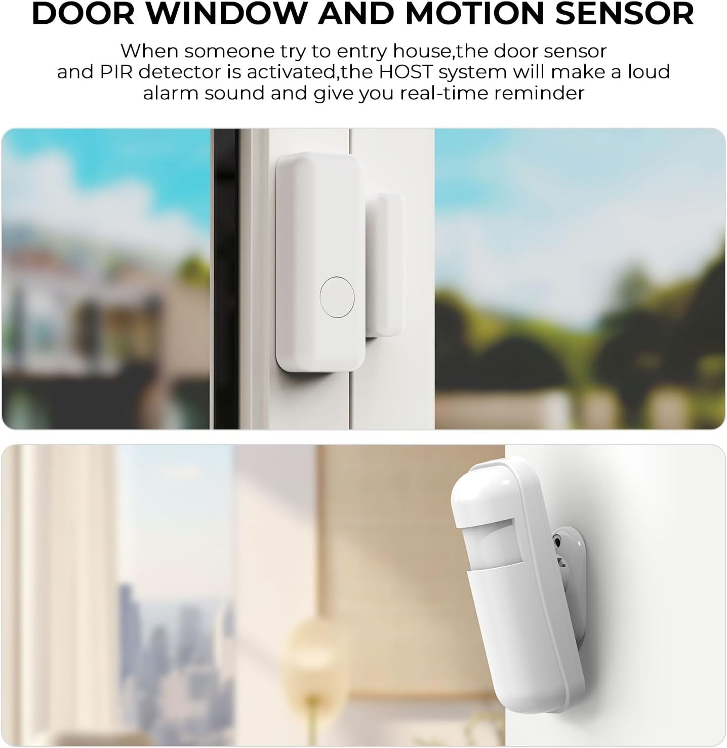 Expandable Wireless Alarm System with Tuya App & Alexa/Google Assistant