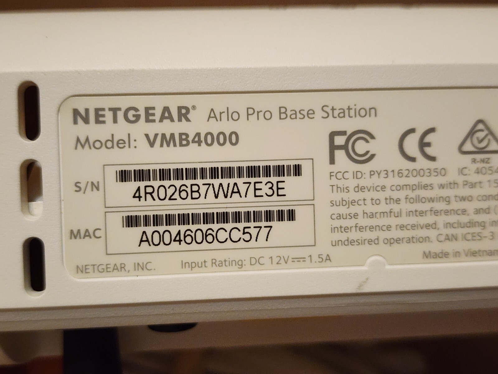 NETGEAR VMB4000 Arlo Pro Smart Base Station Hub Bundle w/ Power Supply FreeShipp