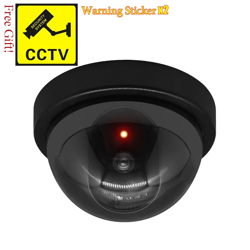 Fake Dome CCTV Dome Camera Fake Flashing LED Outdoor Indoor Battery