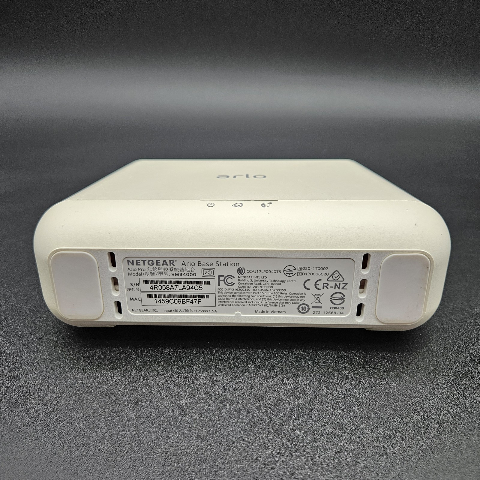 Netgear Arlo Pro Base Station VMB4000 Smart Home Hub (No Power Cord)
