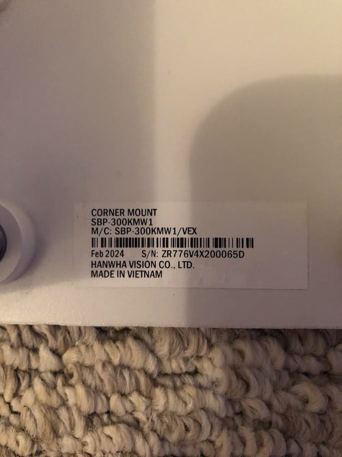 Hanwha Vision PNM-8082VT 6MP 3-Sensor Multidirectional Dome Camera & Mount Parts