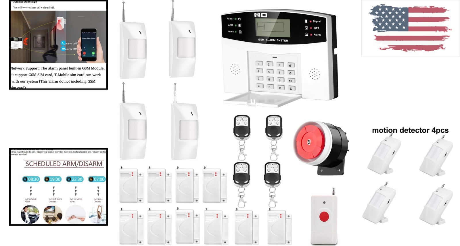Smart Wireless GSM Security System – 99 Zones & Easy Plug-and-Play Installation