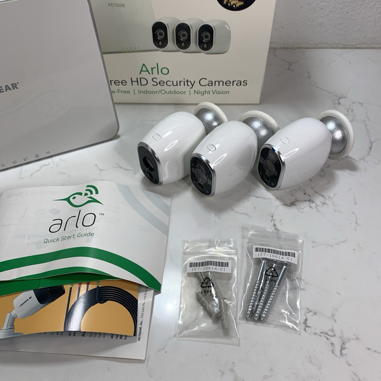 Netgear Arlo 3 Wire Free Security Cameras System VMS3330H-100NAS 4th Generation