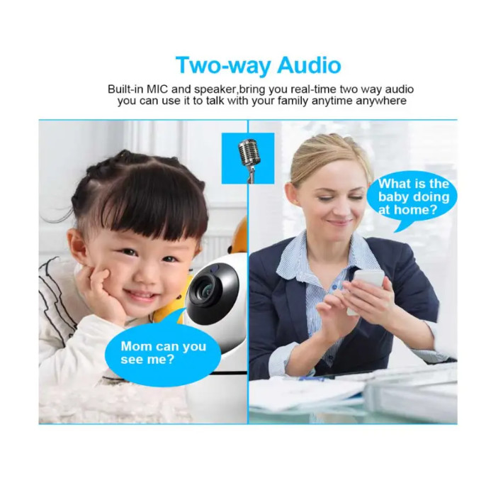 Camera And Audio IP Wireless 3D Tracking Mini Camera 2MP HD 1080P