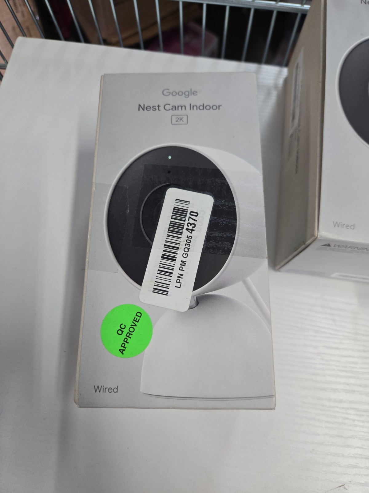 Google Nest Cam Indoor 2K (Wired, 3rd Gen) Security Camera- White