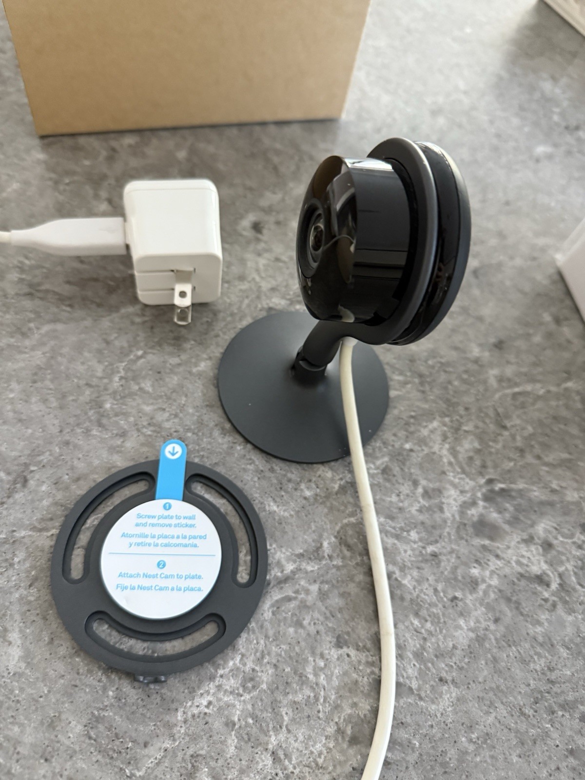 Google Nest Cam Indoor Security Camera A0005 1st Gen w/ Box & All Accessories