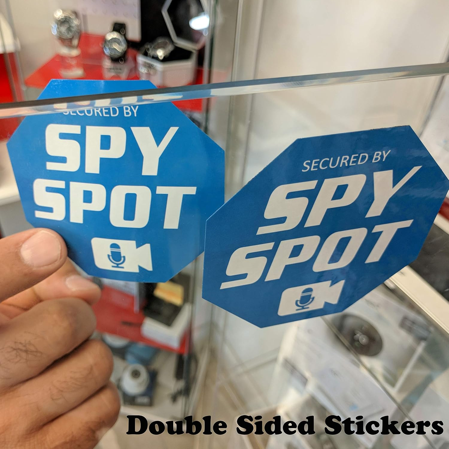 ADT Style Vinyl | 6 Pack | 3″ X 3″ | Double Sided | Alarm Security | Window Stic