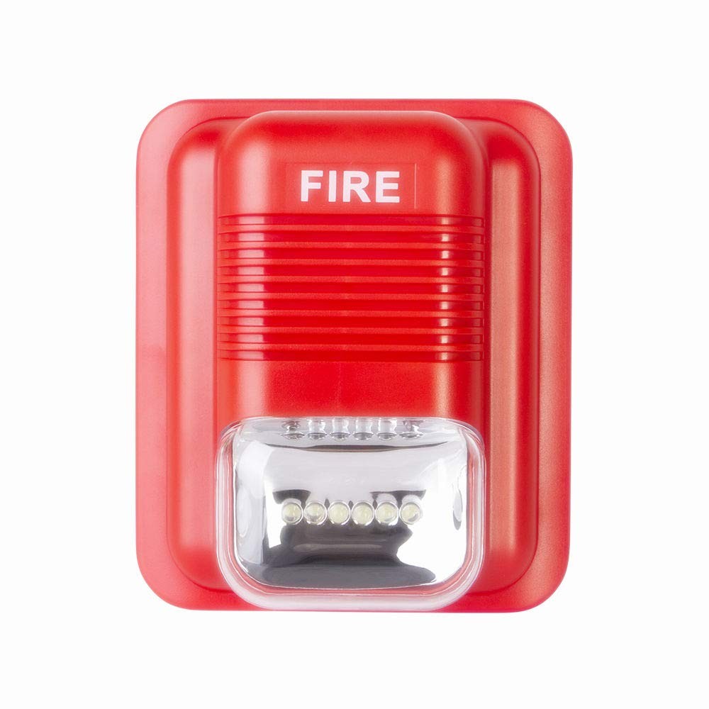 Fire Alarm Siren Security Horn Buzzer DC12V-24V Sound and Light Fire Warning …
