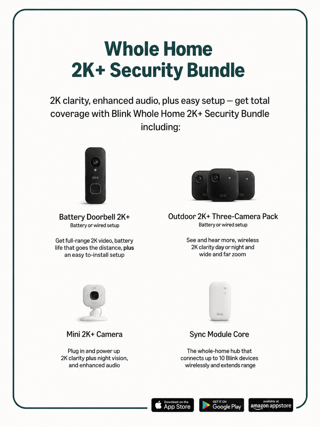 Blink 2K+ Whole Home Security Camera Bundle