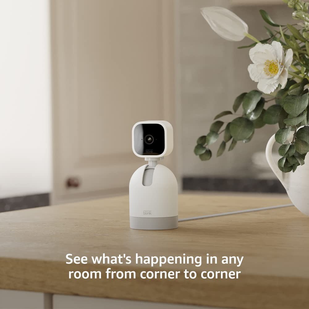 Blink Mini Pan-Tilt Security Camera – HD Video, Two-Way Audio, Alexa Compatible