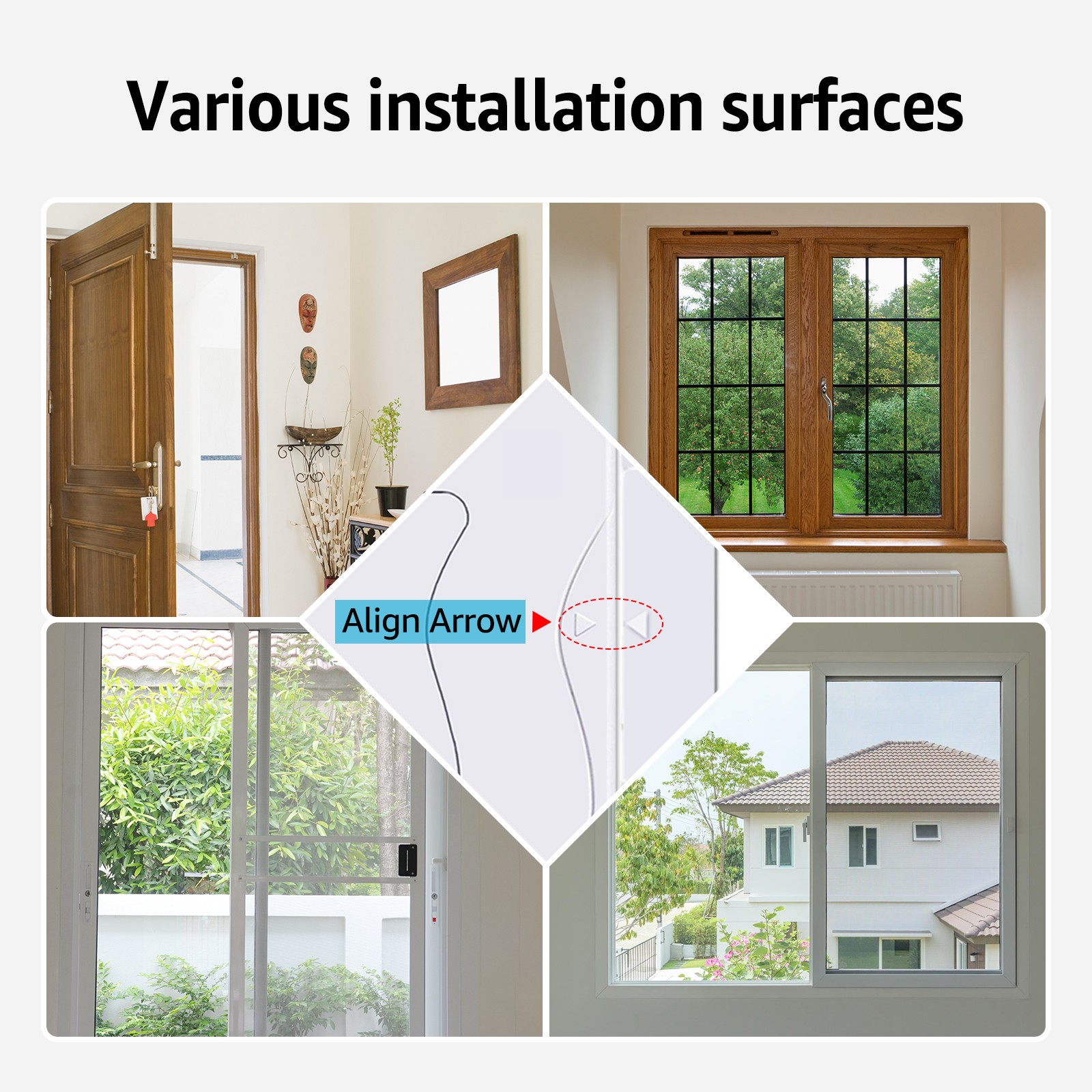 Wireless Magnetic Sensor Door Window Burglar Alarm with Remote Control Home Shop