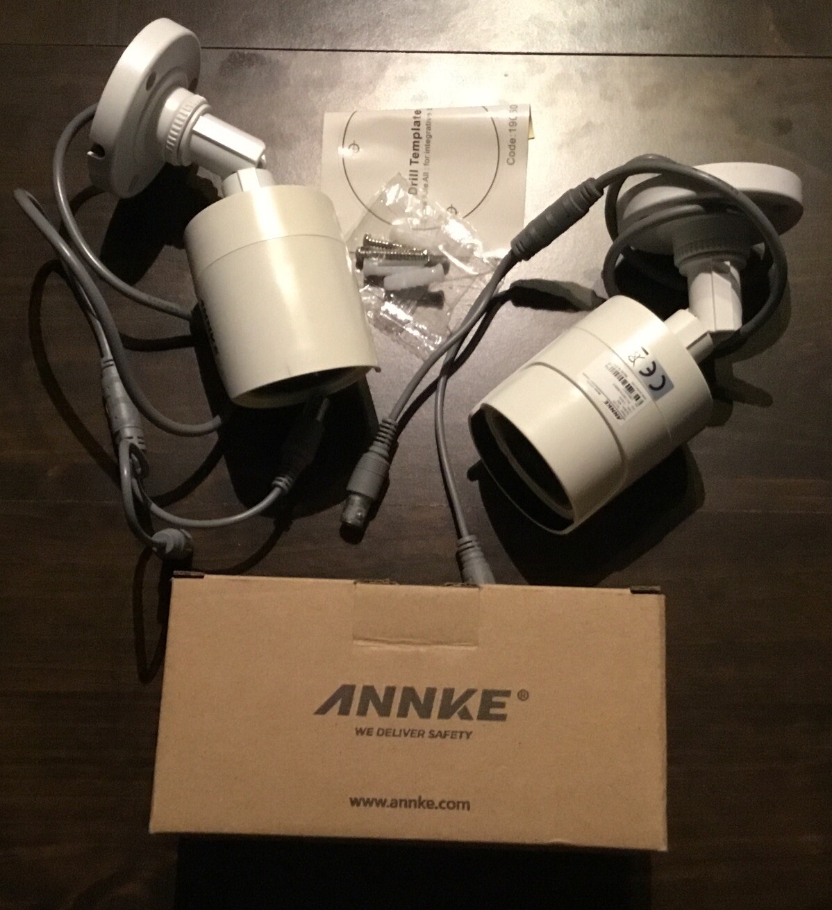 ANNKE 1080P Video Home CCTV Security (3) Camera Outdoor IR Night Vision & Cables