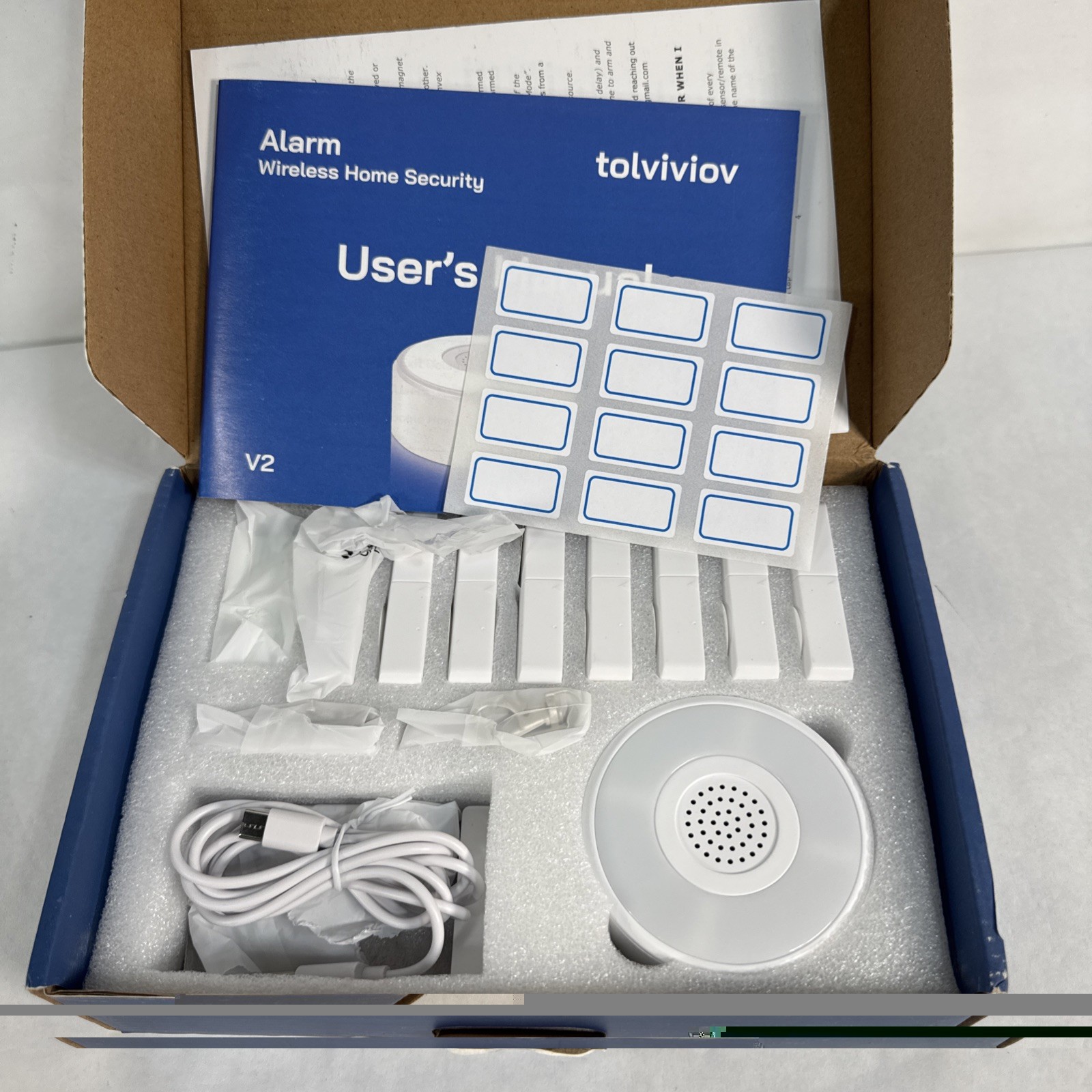 Tolviviov 12 Piece WiFi Home Security Alarm System w/ App Alerts, No Monthly Fee