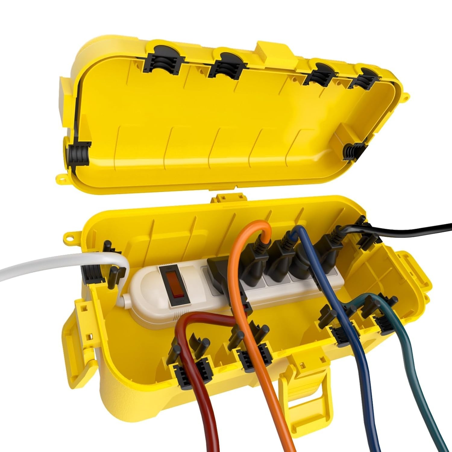 Flemoon Medium Outdoor Electrical Box (11.5×5.2×4 inch), IP54 1 Pack, Yellow