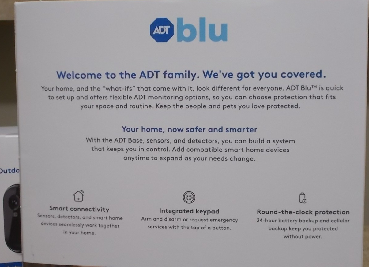 ADT Blu wireless home security smart home and monitoring capable READ CONTENTS
