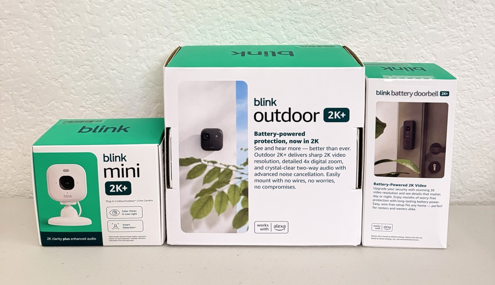 NEW Blink 2K Whole Home Bundle, 3 Outdoor, 1 Indoor And 1 Doorbell Cameras