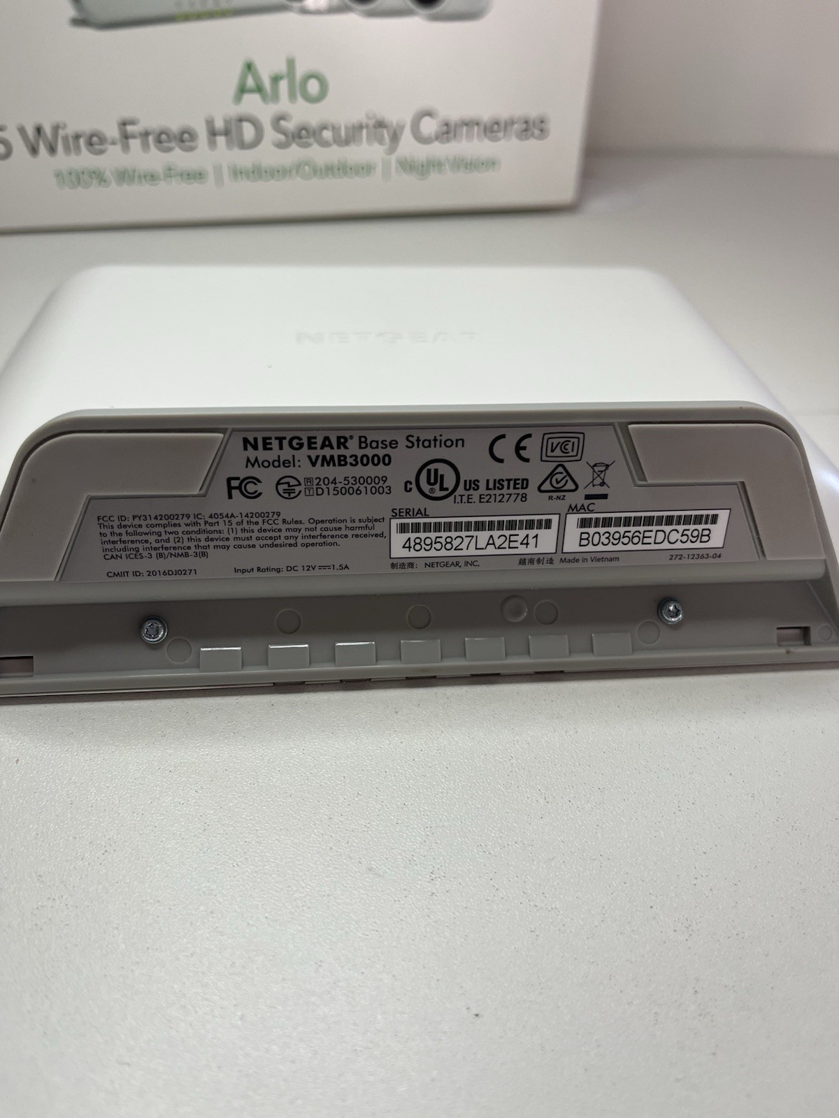 ☑️ NETGEAR Arlo Smart Home Security Base Station VMB3000 w/ Power Supply?
