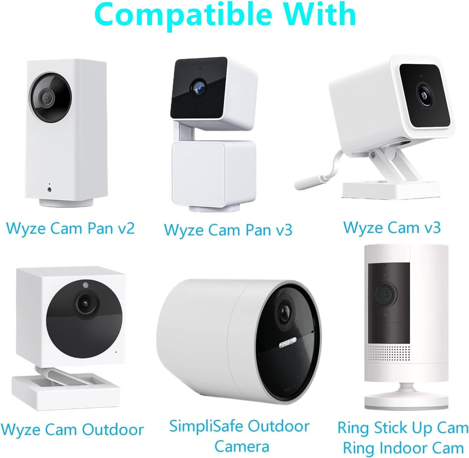 Universal Wall Mount for Arlo & Eufy Cameras – 4 Pack