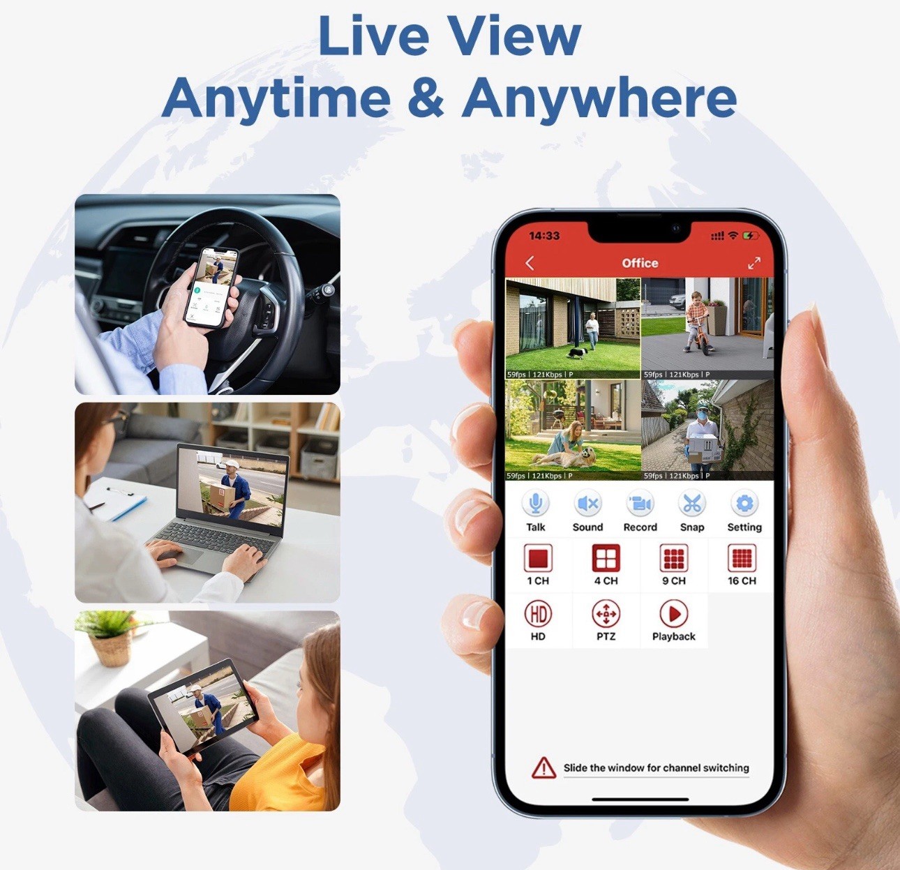 10CH NVR 5MP System, 8×3MP Cameras, 1TB HDD, Night Vision, Motion Detection, App