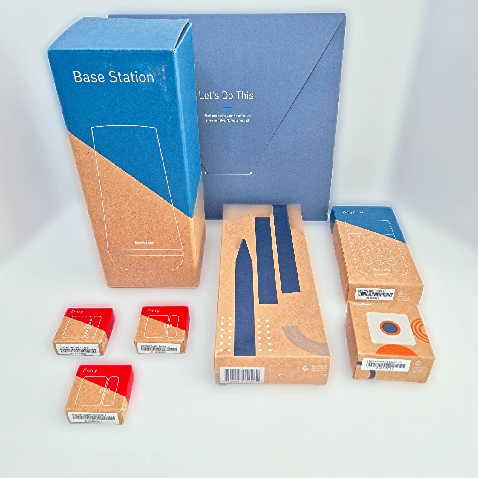 SimpliSafe Home Security System Base Station Keypad Motion & Entry Sensors Kit