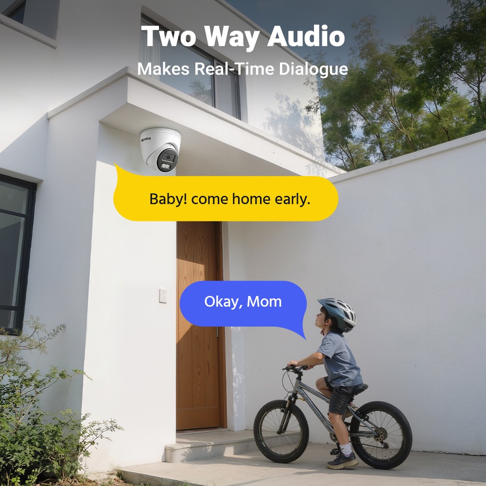 ANNKE 8CH DVR 3K Two Way Audio Security Camera System Color Night Vision AI