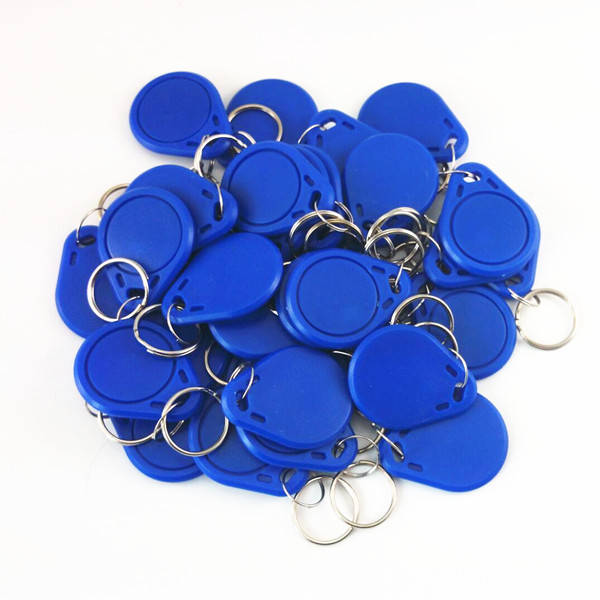 100PCS 13.56MHz 14443A MF1 S50 Small Smart IC Key Ring Tag Keyfob Token