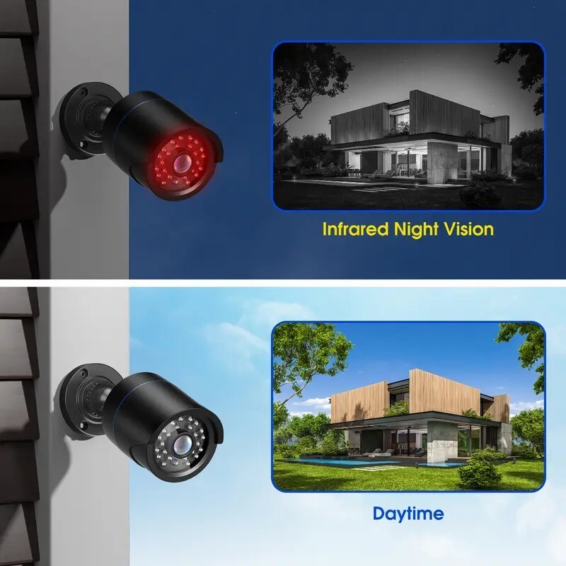 5MP HD Home Outdoor Security Camera CCTV System 4CH HMDI DVR IR with 500GB HDD