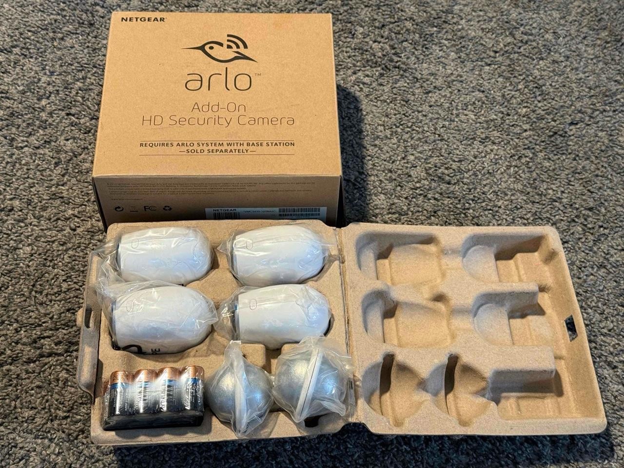 Lot of (4) Netgear Arlo Add-On HD Home Security Camera VMC3030 Set VMC3430