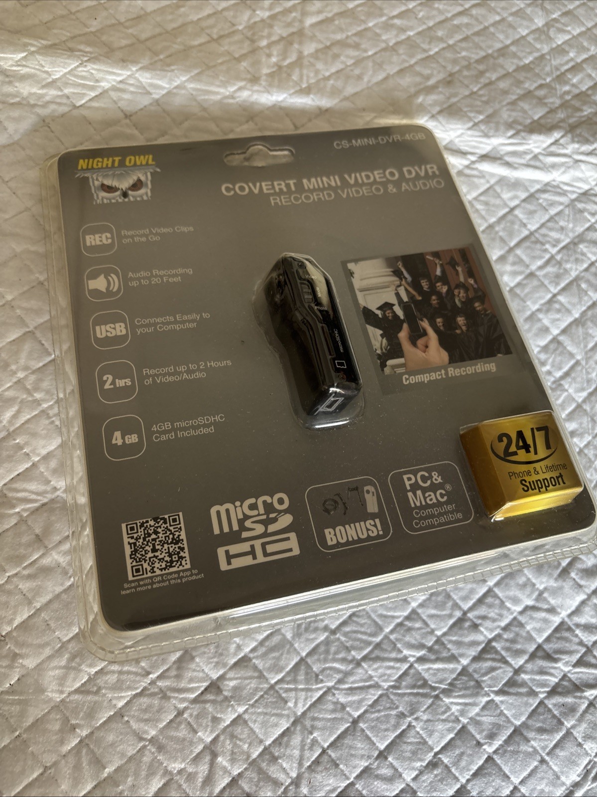Night Owl CS-Mini-DVR Camcorder with 4GB Micro SD New And Sealed 253