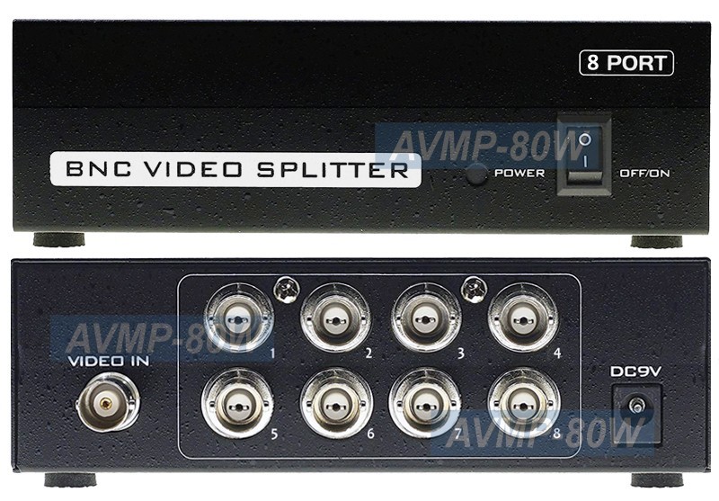 1 In 8 Out BNC Video Splitter For 1080p 2K 4K HD Camera Analog Video Inputs
