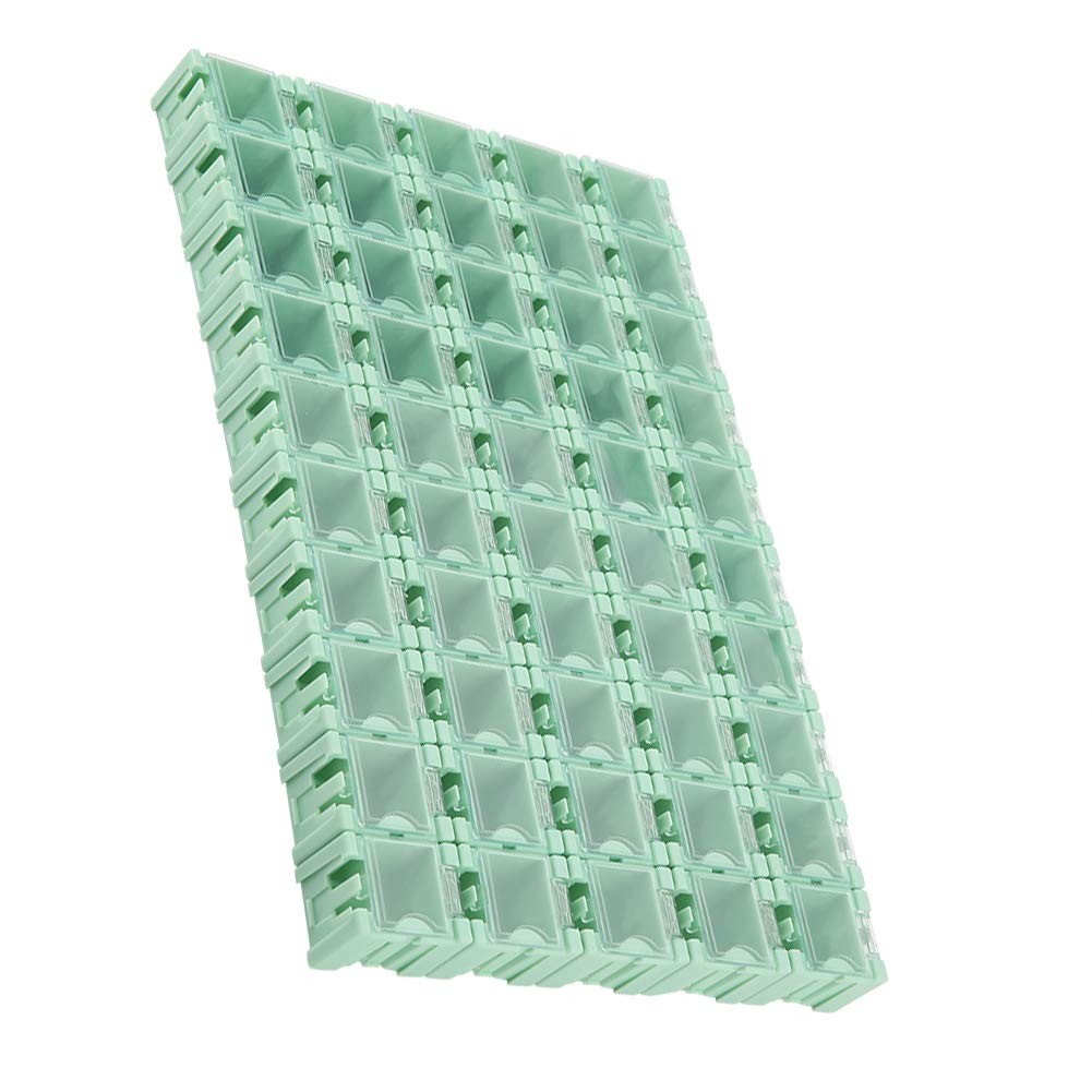 50Pcs Green SMT SMD Container Box Electronic Components Mini Storage