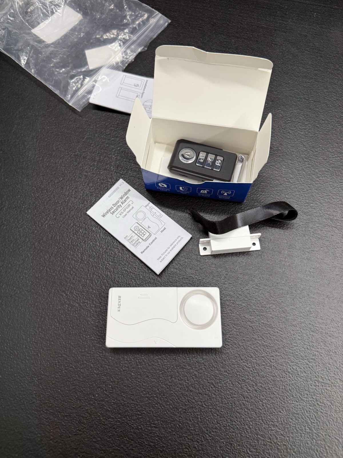 Wireless Remote Control Magnetic Sensor Door Window Home Security Alarm White