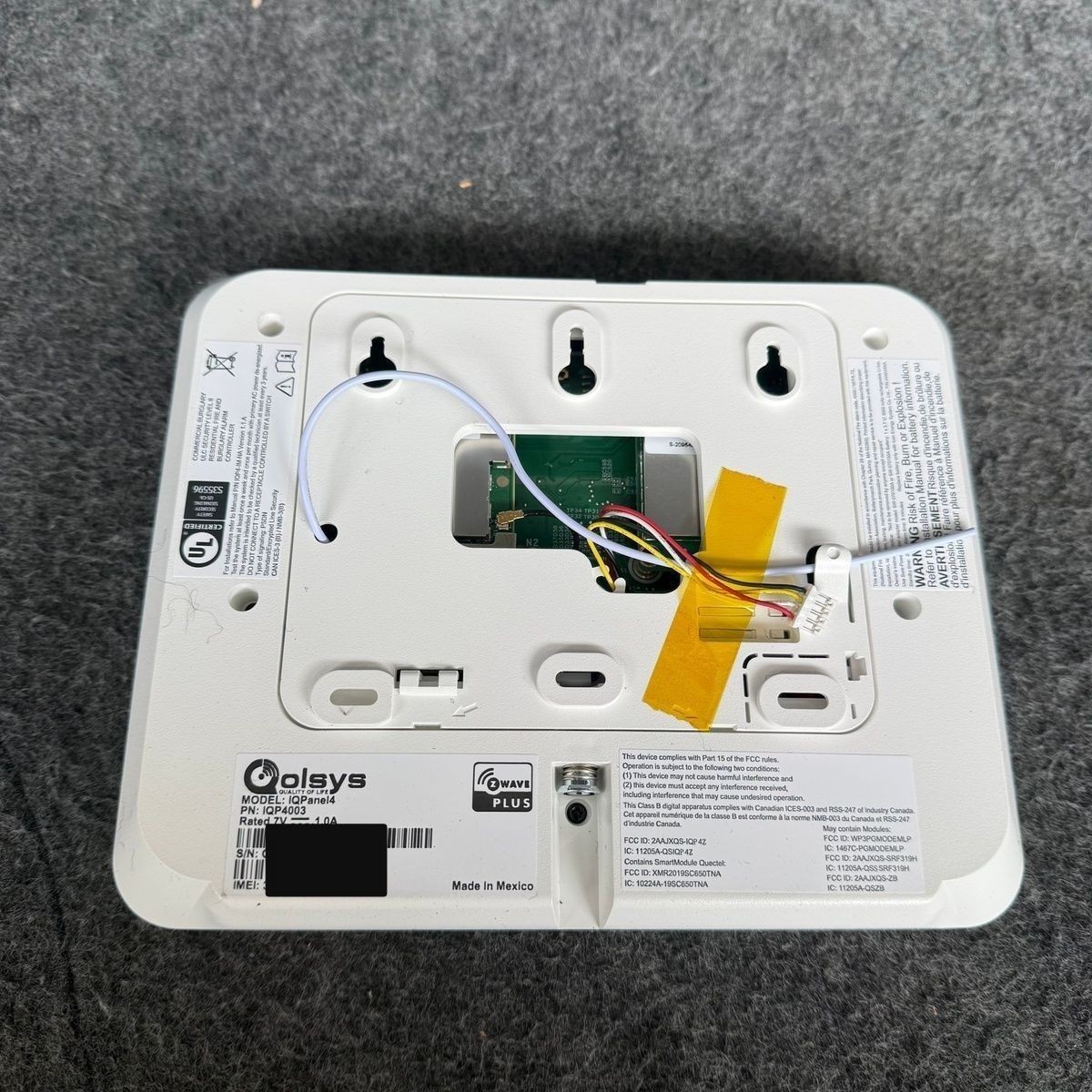 QOLSYS IQPanel4 PowerG Touchscreen Alarm System IQP4003 Smart Home Panel